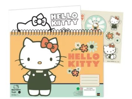hello kitty skicár so samolepkami mačka s mačkou mačacou