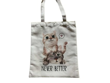 nákupná taška cez rameno mačka s mačkou mačacie s mačkami dve mačka srdiečko