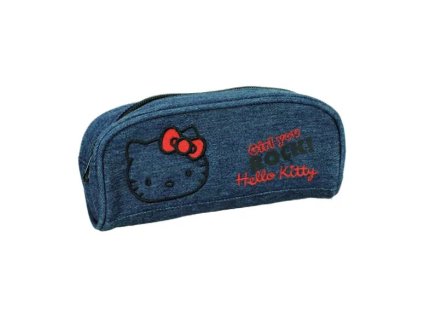 džínsový peračník púzdro taška mačka s mačkou mačacie s mačkami hello kitty