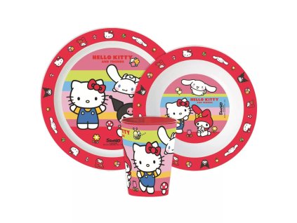 jedálenská sada miska tanier pohár mačka s mačkou mačacie s mačkami hello kitty