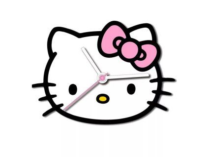 hodiny mačka s mačkou mačacie s mačkami nástenné hello kitty