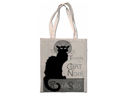 nákupná taška balvnená látková mačka s mačkou kocou Le Chat noir