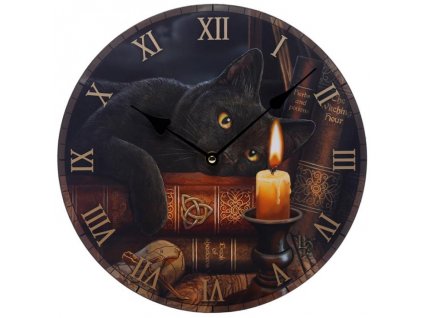 mačka hodiny nástennej knihy 2