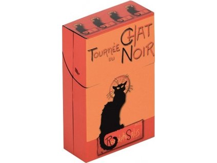 krabička na cigarety mačka s mačkou mačacia chat noir
