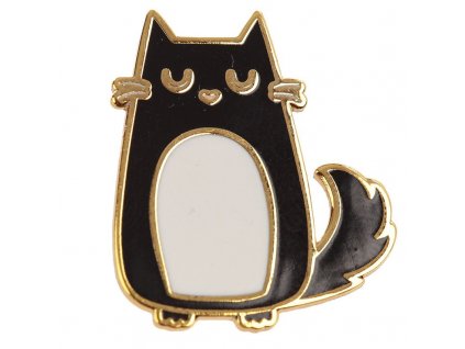 brošňa čierna mačka s mačkou mačacie špendlík