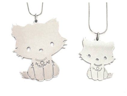 prívesok mačka s mačkou mačacie hello kitty chirurgická oceľ 4