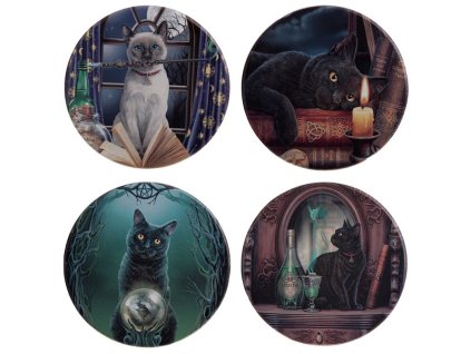 sada 4 podtáckov lisa parker mačka s mačkou mačacou
