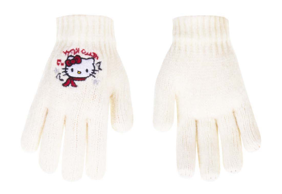Prstové rukavice s mačkou Hello Kitty - 4 farby Farba: bielá