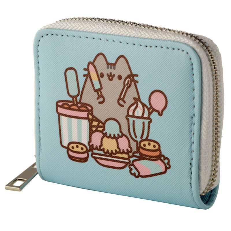 Menšia peňaženka s mačkou Pusheen - 2 varianty bleděmodrá