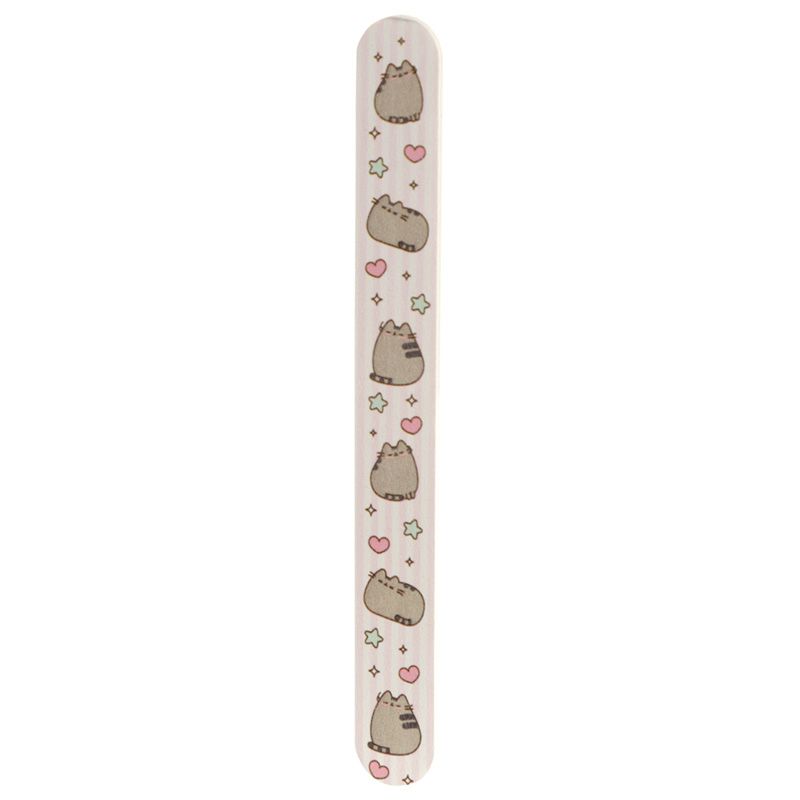 Pilník na nechty s mačkou Pusheen - 4 varianty růžové proužky