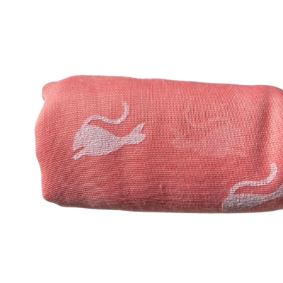 Nekonečný šál s mačkou - 8 farieb Farba: lososová