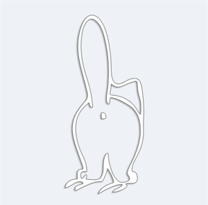 Samolepka na auto kocúr Simon's Cat - čierna, biela Farba: bílá (na tmavé auto)