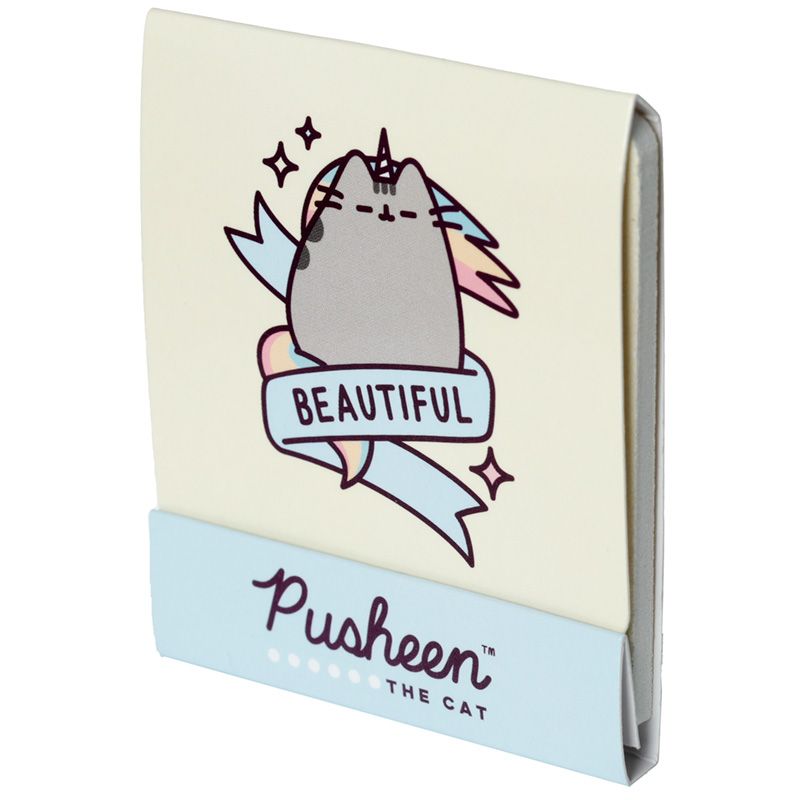 Vreckové pilníky na nechty s mačkou Pusheen žlutá