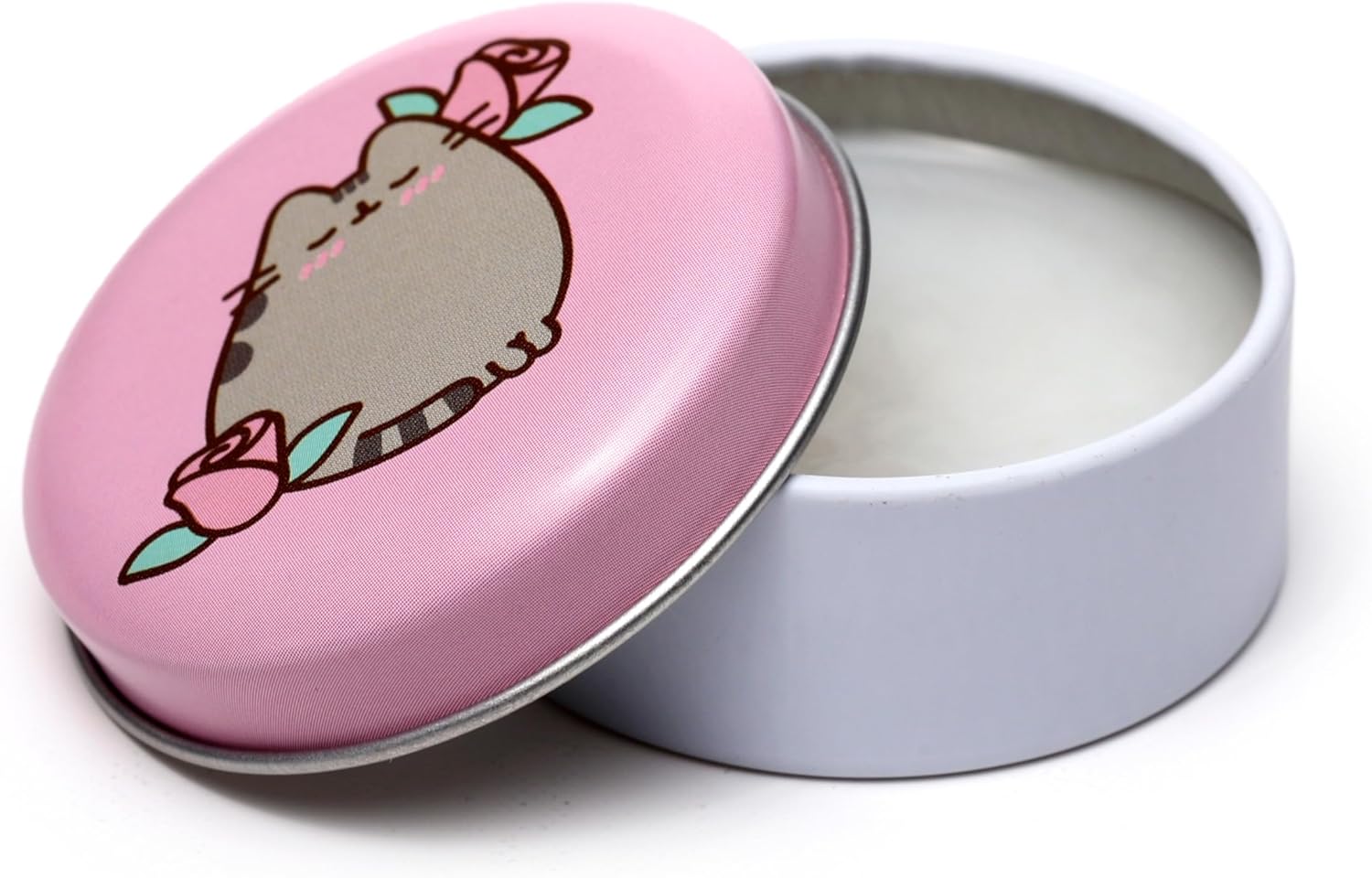 Balzam na pery s mačičkou Pusheen v plechovej krabičke ružová
