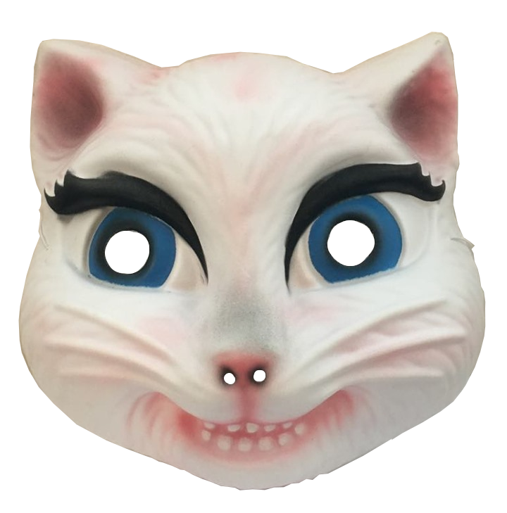 Karnevalová maska biela mačka