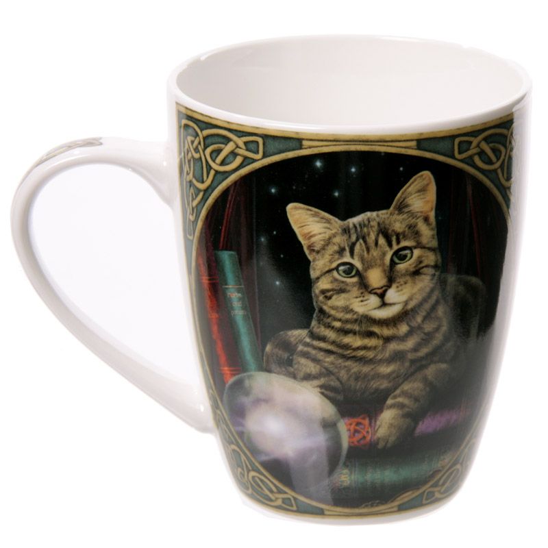 Porcelánový hrnček magická mačka - design Lisa Parker