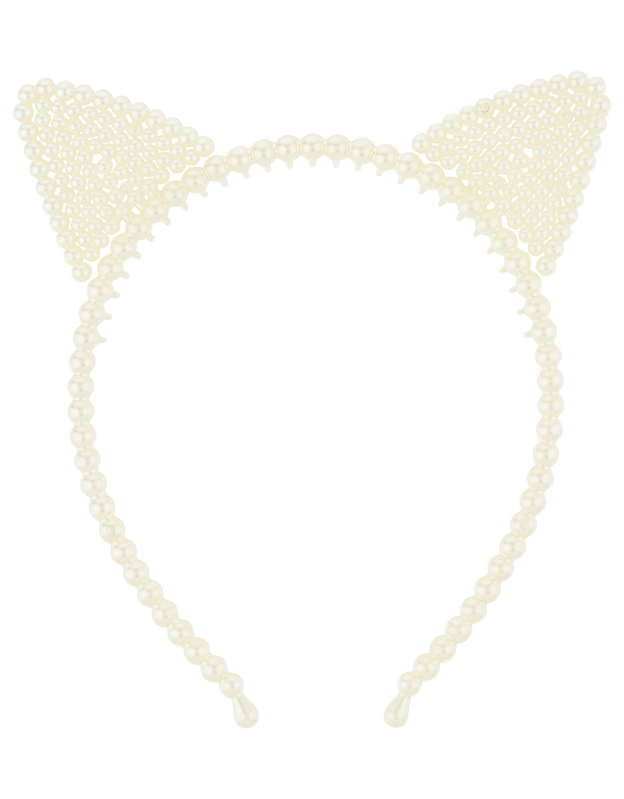 Perlová čelenka s mačacími ušami