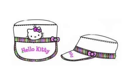 Šiltovka s mačkou Hello Kitty - detská Farba: bílá, obvod 52 cm