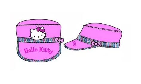 Šiltovka s mačkou Hello Kitty - detská Farba: fialová, obvod 52 cm