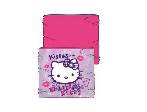 Šál / tunel s mačkou Hello Kitty - detský ružová