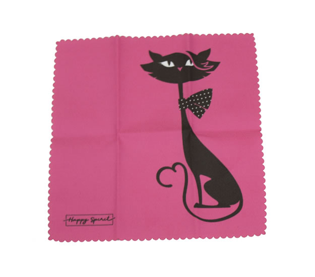 Handrička na okuliare z mikrovlákna s mačkou