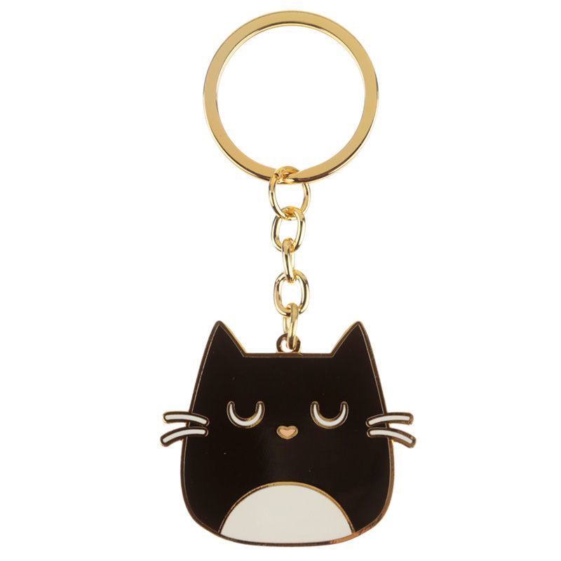 Kľúčenka s čiernou mačkou