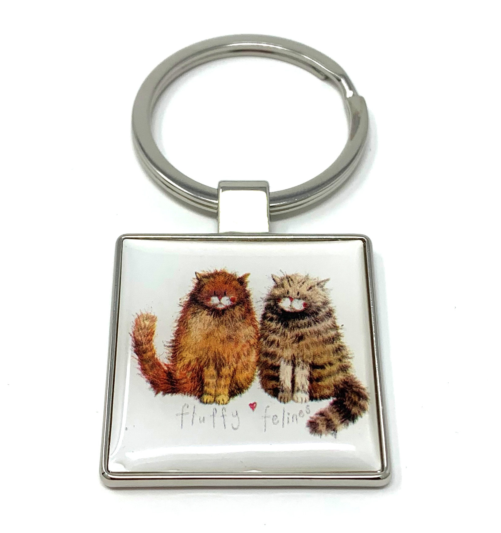 Kľúčenka s dvoma mačkami - dizajn Alex Clark
