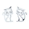 náušnice mačka s mačkou mačacie s mačkami zirkónmi kôstky chirurgická oceľ 5