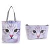 sada set kabelka kozmetická taška mačka s mačkou mačacia biela mačka