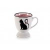 hrnček keramika mačka s mačkou mačacia bolá čierna ružová 3