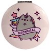 zrkadlo vreckové zrkadlo Pusheen mačka s mačkou mačacie kovové ružové 1