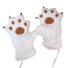 rukavice mačka s mačkou mačacie packa labka laba pazúry biela
