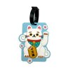 visačka menovka ceduľka na batožinu kufor batoh mačka s mačkou mačacou s mačkami maneki neko lucky cat