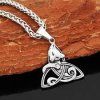 triquetra keltský prívesok mačka s mačkou mačacie s mačkami chirurgická oceľ okelti 2