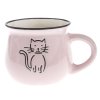 hrnček buclák mačka s mačkou mačacie s mačkami ružový