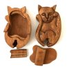 krabička puzzle mačka s mačkou mačacie drevená šperkovnica na šperky 2
