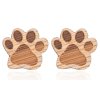 náušnice drevené mačacie labky 2