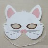 Karnevalová maska mačka - sada na výrobu (Farba bielá)