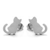 Oceľové náušnice mačka II