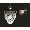 súprava náhrdelník náušnice gepard mačka s mačkou mačacia chirugická oceľ