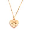 náhrdelník mačka s kčokou labka packa mačacie zlatý srdiečko srdce 2