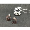 sada set náhrdelným náušnice oceľ mačka s mačkou mačacie hello kitty 2