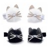 Dve sponky s mačičkou - čierna, biela (Farba bielá)
