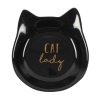 tácka miska na šperky mačka s mačkou mačacia hlava čierna