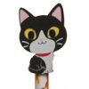 ceruzka s gumou mačka s mačkou mačacia čierna
