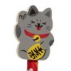 ceruzka s gumou mačka s mačkou mačacie maneki neko šedá