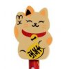 ceruzka s gumou mačka s mačkou mačacie maneki neko žltá