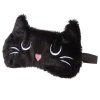 Maska na oči na spanie mačka II - čierna, ryšavá (Farba čierná)