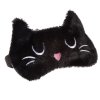 Maska na oči na spanie mačka II - čierna, ryšavá (Farba čierná)