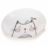 keramický tanier s mačkou mačka mačacia spiaca mačka